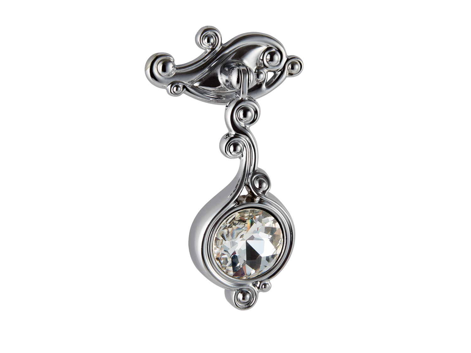 Мебельная ручка-капля со стразами TL 19.10011-TL 19.10015